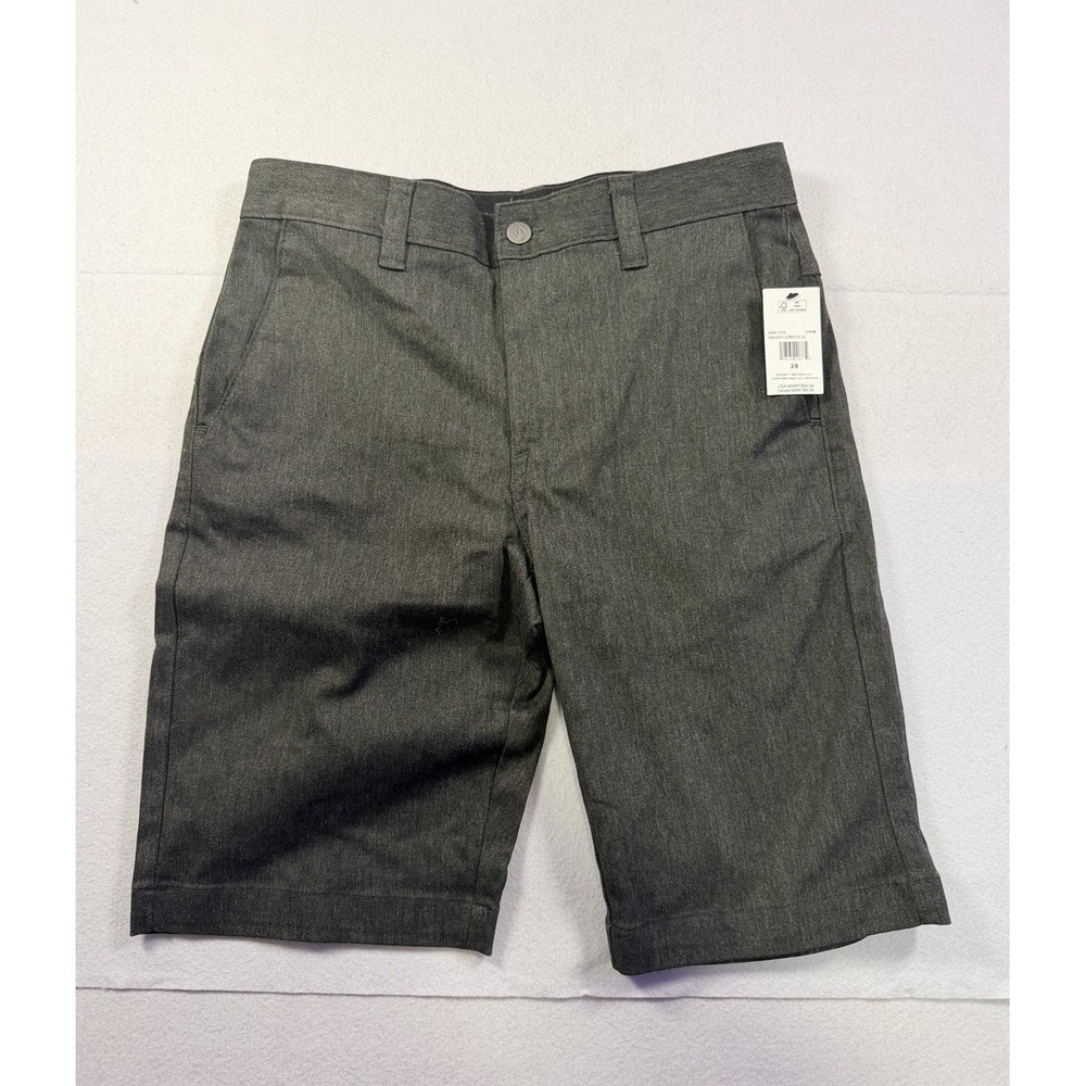 Volcom Vmonty Stretch 22 Chino Shorts Mens 28 Heather Charcoal Regular Skate NEW